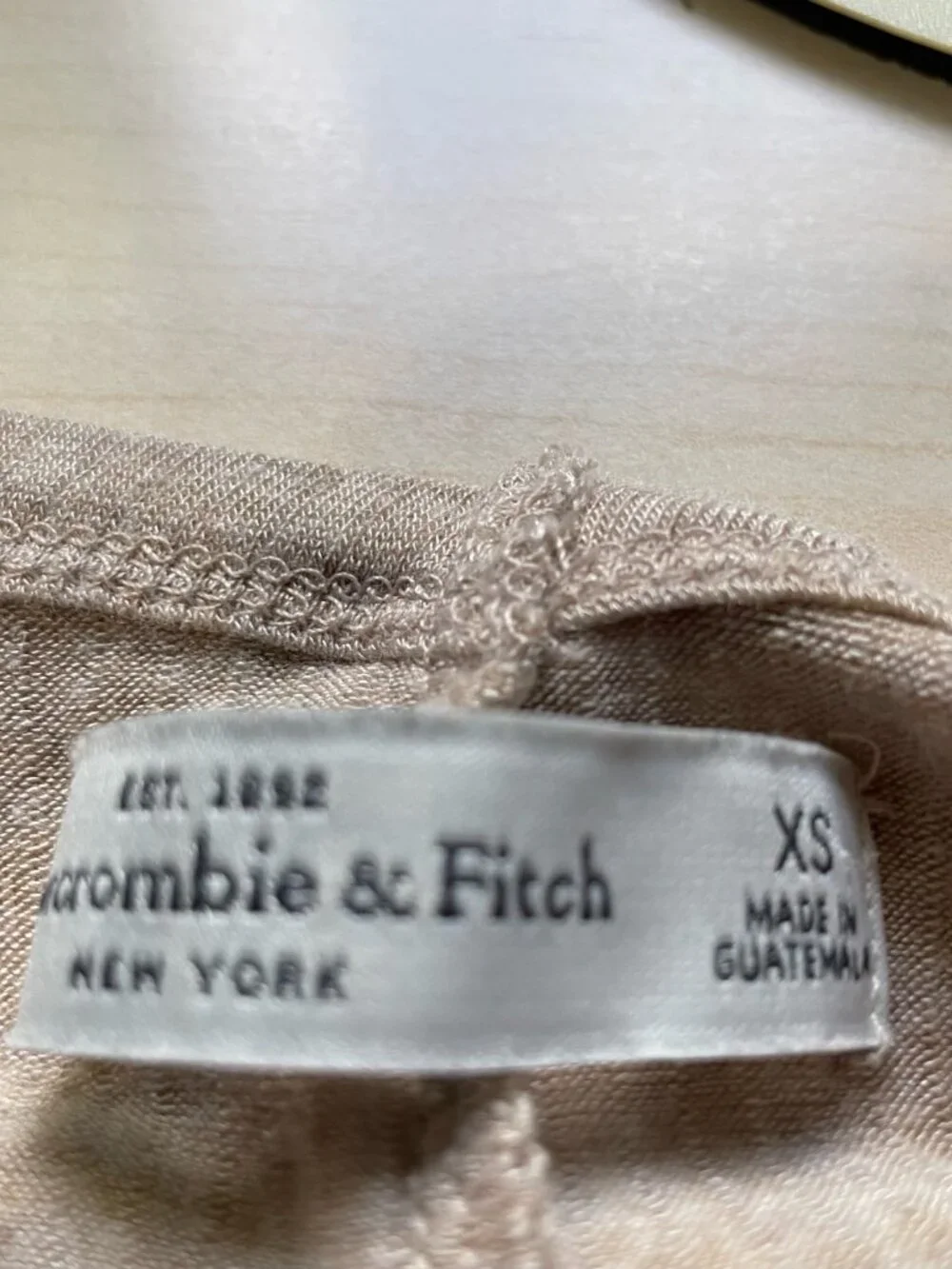 Long Sleeved Top  Abercrombie & Fitch Tan Cold Shoulder women's  XS